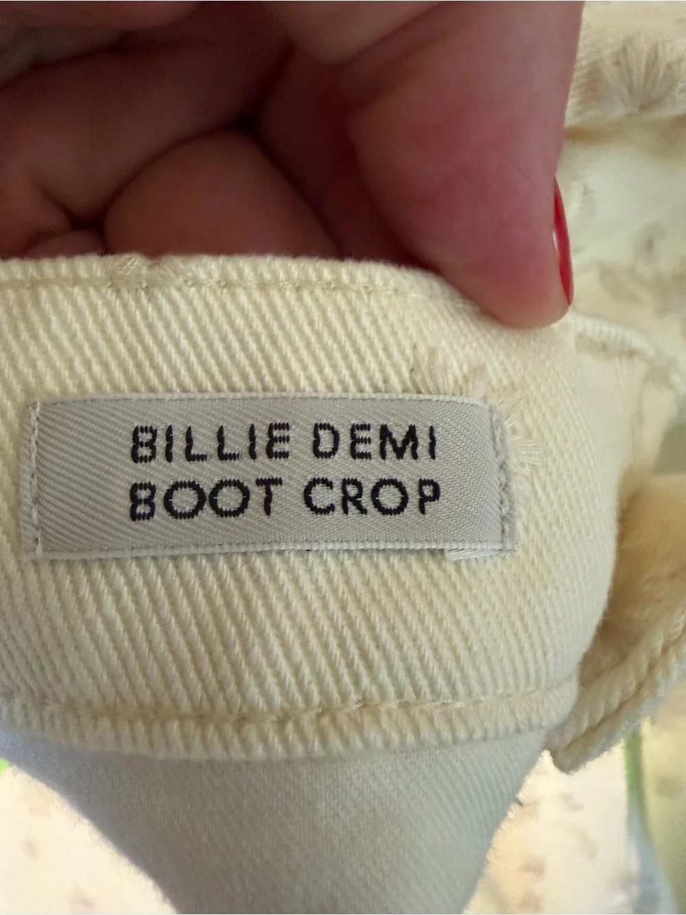 J. Crew High Rise Billie Demi Boot Crop Cream Jeans with Embroidery